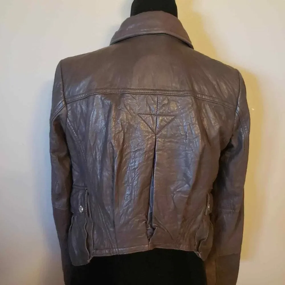 LKNW Michael Kors Brown soft leather jacket coat S